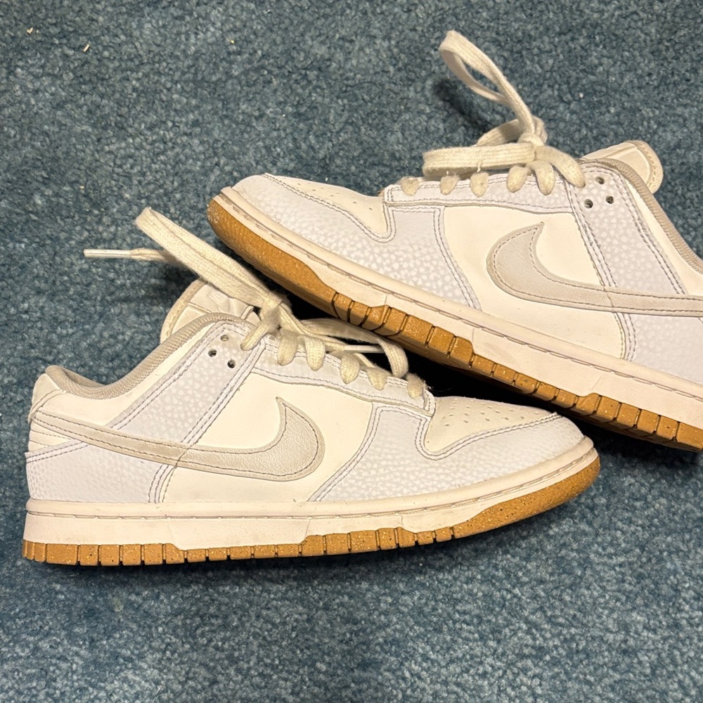 Nike white and light blue with Tan sole Low-Top Sneakers